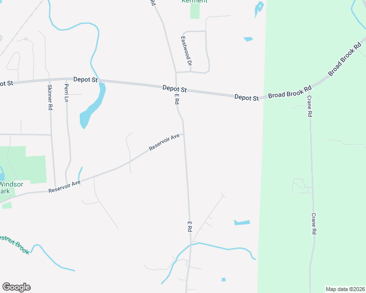 map of restaurants, bars, coffee shops, grocery stores, and more near 161 East Road in East Windsor