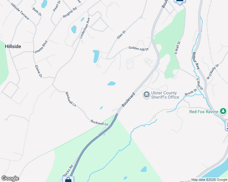 map of restaurants, bars, coffee shops, grocery stores, and more near 405 Boulevard in Kingston