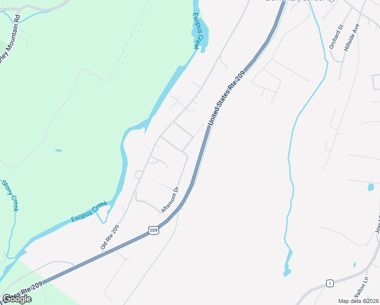 map of restaurants, bars, coffee shops, grocery stores, and more near 196 Altamont Drive in Hurley