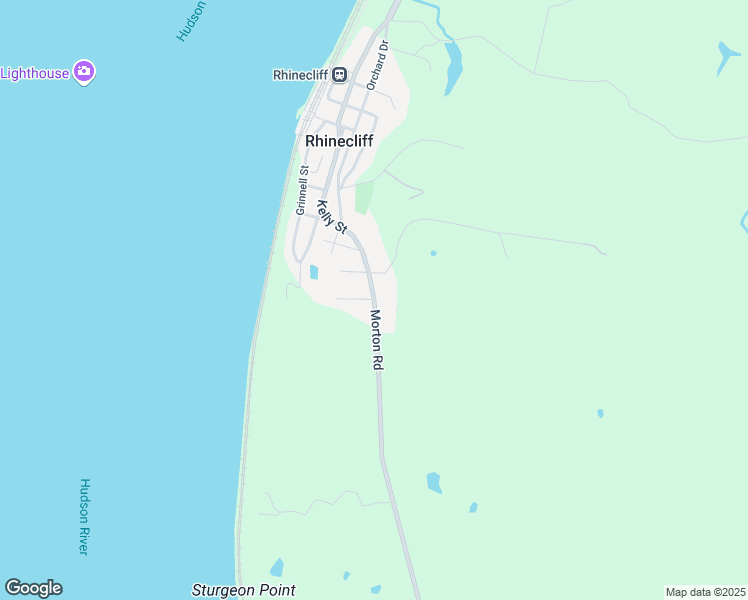 map of restaurants, bars, coffee shops, grocery stores, and more near Morton Road & Howland Avenue in Rhinecliff
