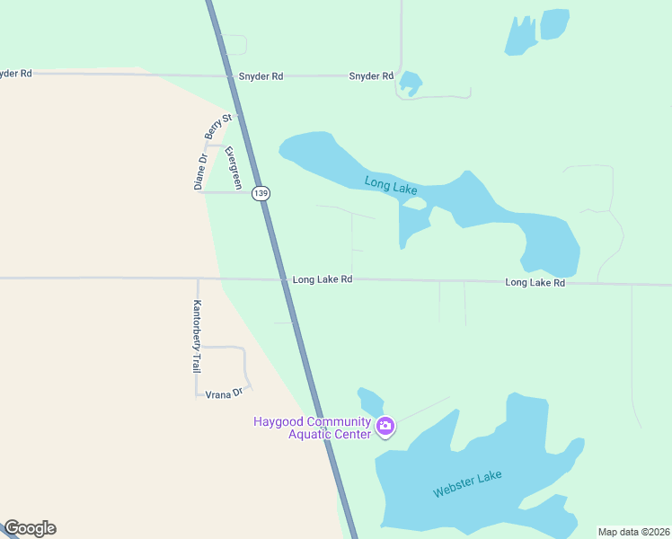 map of restaurants, bars, coffee shops, grocery stores, and more near 6173 Long Lake Road in Berrien Springs