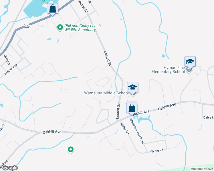 map of restaurants, bars, coffee shops, grocery stores, and more near 44 Hickory Road in Attleboro