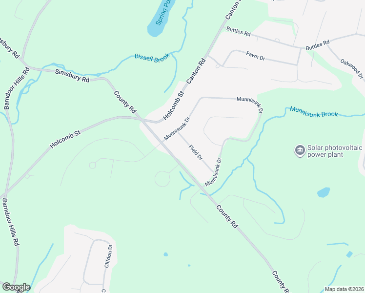 map of restaurants, bars, coffee shops, grocery stores, and more near 11 Field Drive in Simsbury