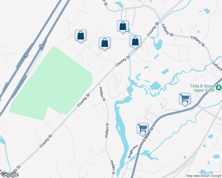 map of restaurants, bars, coffee shops, grocery stores, and more near 83 Willow Tree Drive in Attleboro