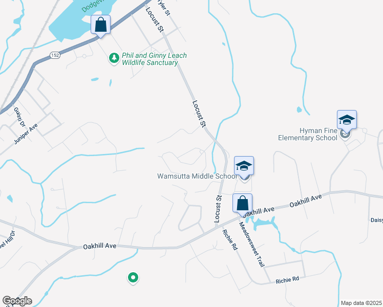 map of restaurants, bars, coffee shops, grocery stores, and more near 44 Hickory Road in Attleboro