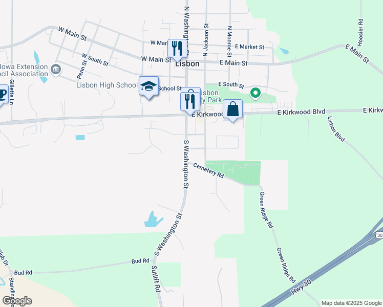map of restaurants, bars, coffee shops, grocery stores, and more near 106 Grant Avenue in Lisbon