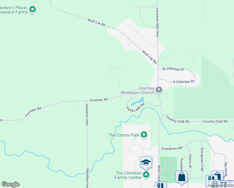 map of restaurants, bars, coffee shops, grocery stores, and more near 5050 Forrister Road in Adrian