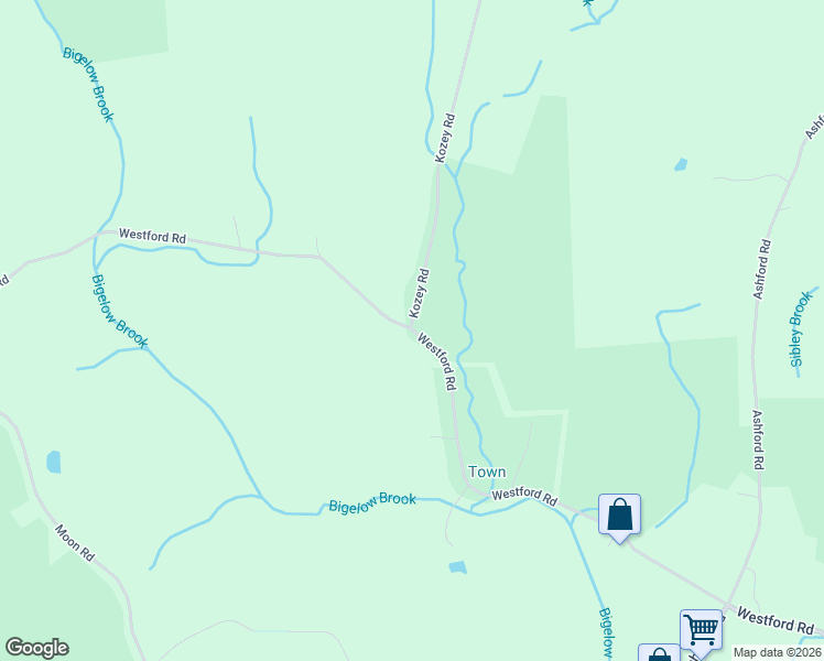 map of restaurants, bars, coffee shops, grocery stores, and more near 100 Kozey Road in Eastford