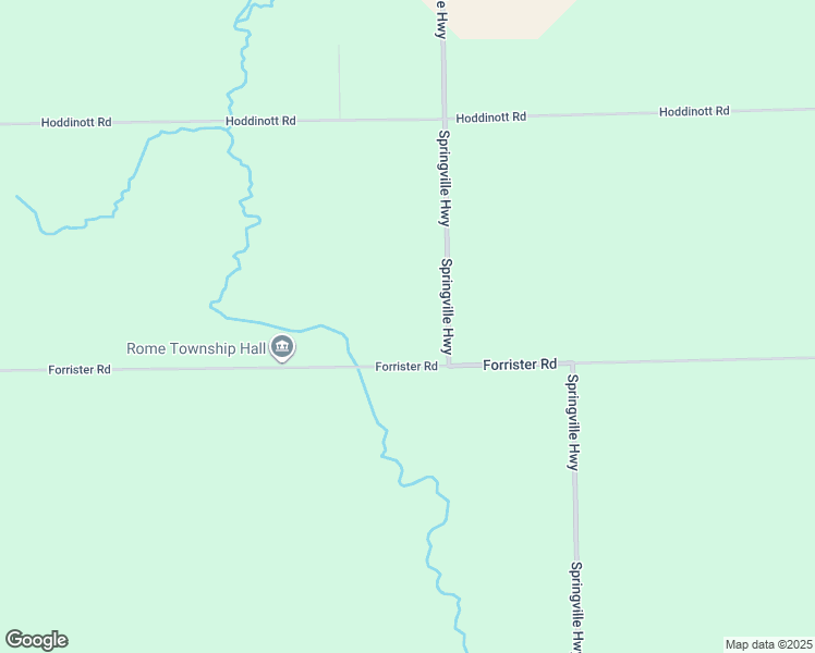 map of restaurants, bars, coffee shops, grocery stores, and more near 2120 Springville Highway in Adrian