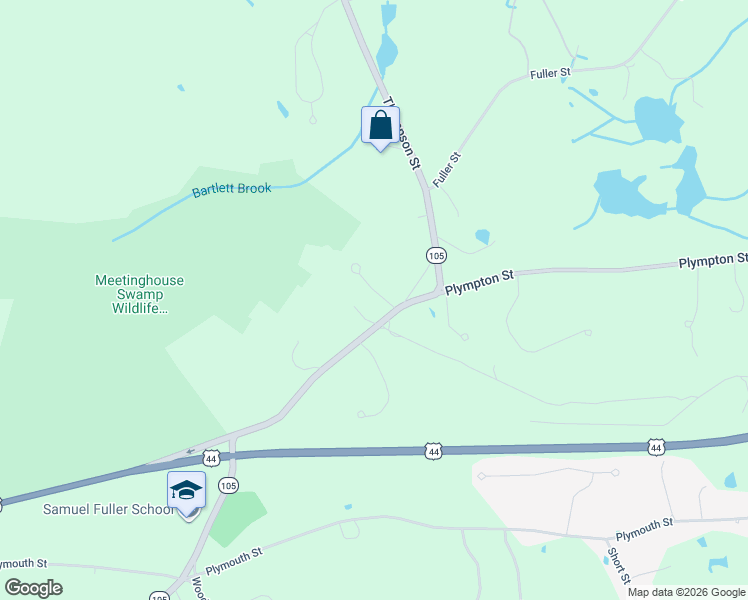 map of restaurants, bars, coffee shops, grocery stores, and more near 12 Pilgrim's Crossing in Middleborough