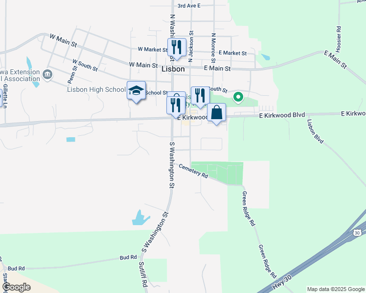 map of restaurants, bars, coffee shops, grocery stores, and more near 106 Grant Avenue in Lisbon