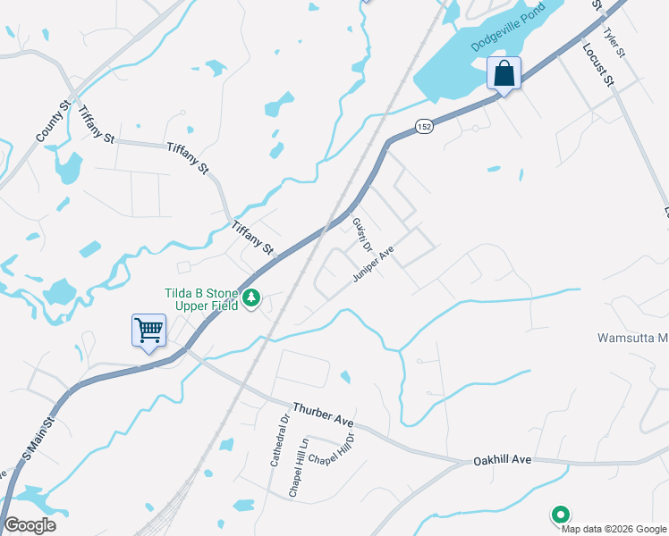 map of restaurants, bars, coffee shops, grocery stores, and more near 10 Follett Street in Attleboro