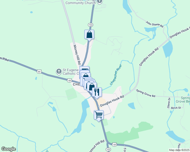 map of restaurants, bars, coffee shops, grocery stores, and more near 11 Stafford Yard in Glocester