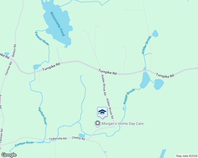 map of restaurants, bars, coffee shops, grocery stores, and more near 30 Kidder Brook Road in Ashford