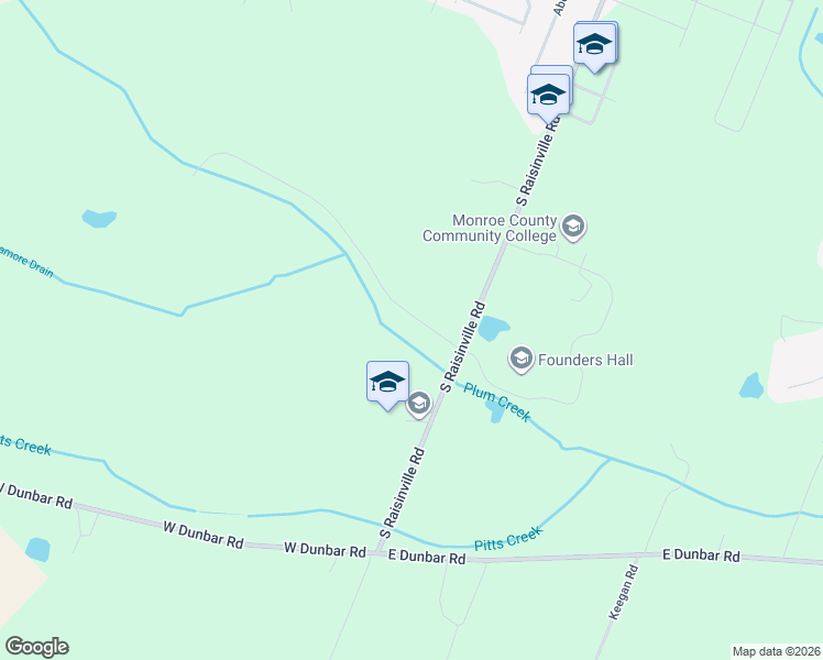 map of restaurants, bars, coffee shops, grocery stores, and more near 3859 Blohm Road in Monroe