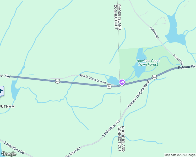 map of restaurants, bars, coffee shops, grocery stores, and more near 108 Rhode Island Line Road in Putnam