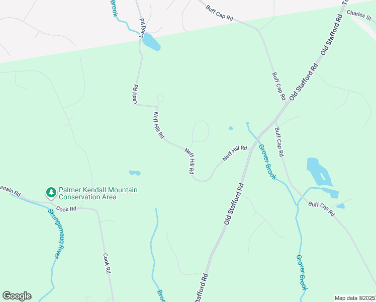 map of restaurants, bars, coffee shops, grocery stores, and more near Neff Hill Road in Tolland