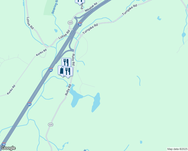 map of restaurants, bars, coffee shops, grocery stores, and more near 350 Ruby Road in Willington