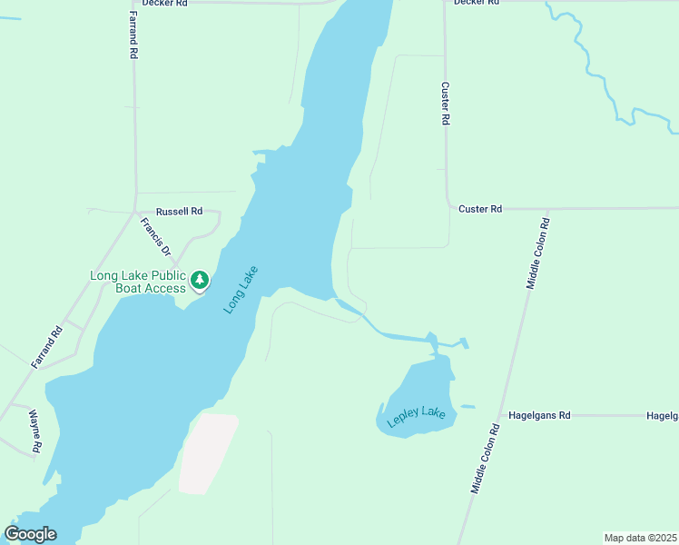 map of restaurants, bars, coffee shops, grocery stores, and more near 60640 Shoreline Drive in Burr Oak
