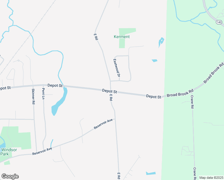 map of restaurants, bars, coffee shops, grocery stores, and more near 159 Depot Street in East Windsor