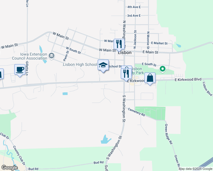map of restaurants, bars, coffee shops, grocery stores, and more near 114 Lincoln Avenue in Lisbon
