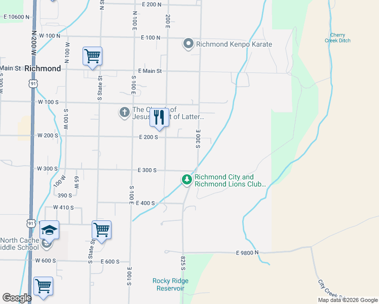map of restaurants, bars, coffee shops, grocery stores, and more near in Richmond