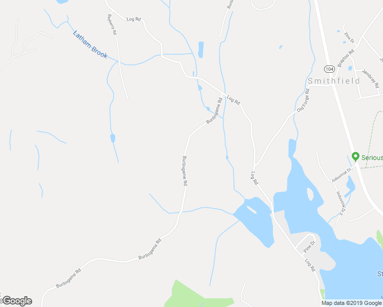 map of restaurants, bars, coffee shops, grocery stores, and more near 70 Burlingame Road in Smithfield