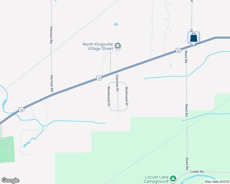 map of restaurants, bars, coffee shops, grocery stores, and more near 6991 Fairview Dr in Conneaut