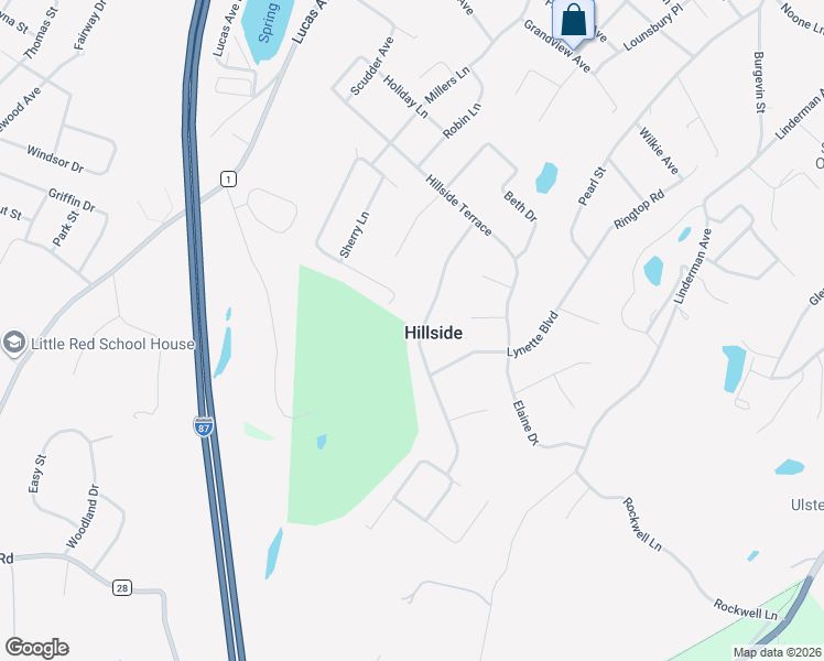 map of restaurants, bars, coffee shops, grocery stores, and more near 104 Arnold Drive in Kingston