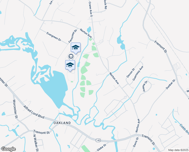 map of restaurants, bars, coffee shops, grocery stores, and more near 350-392 Norton Avenue in Taunton