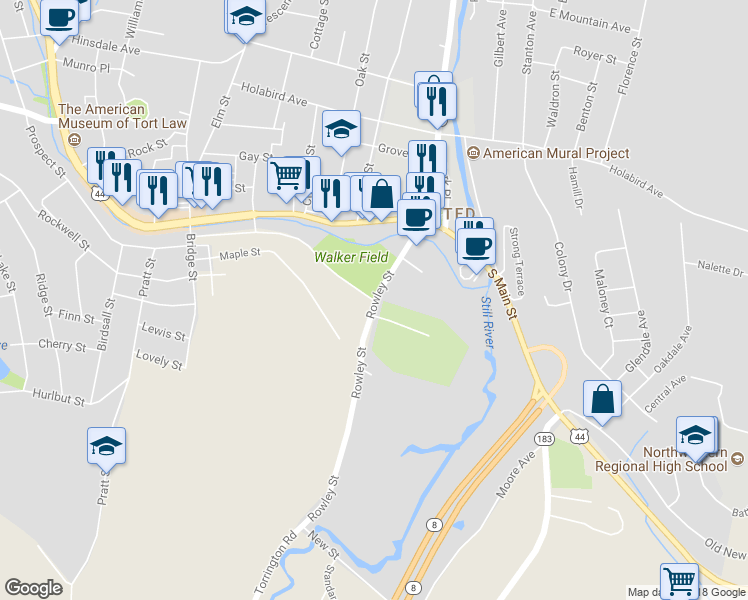 map of restaurants, bars, coffee shops, grocery stores, and more near 35 Willow Street in Winchester