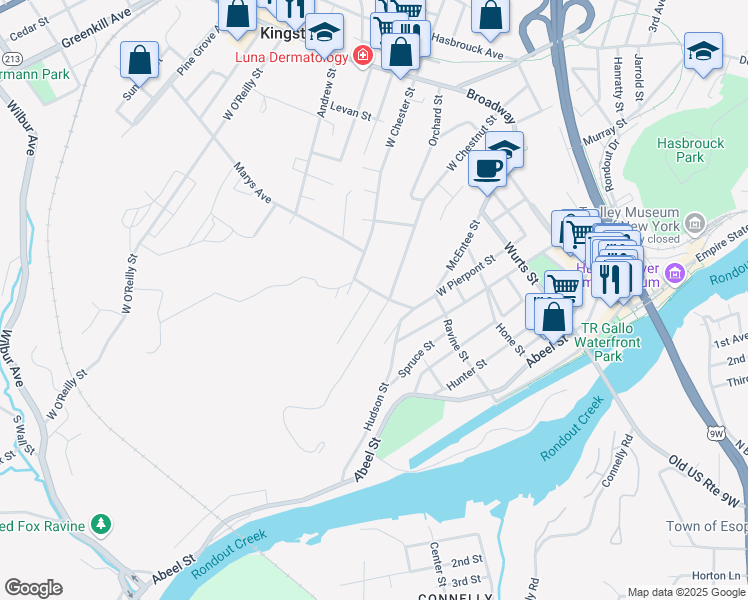 map of restaurants, bars, coffee shops, grocery stores, and more near 34 Montre Pose Avenue in Kingston