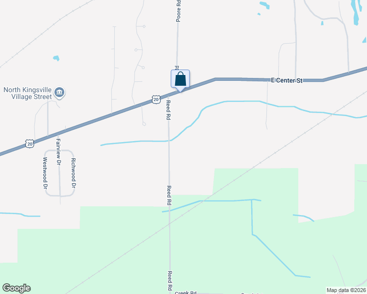 map of restaurants, bars, coffee shops, grocery stores, and more near 7056 Reed Road in Conneaut