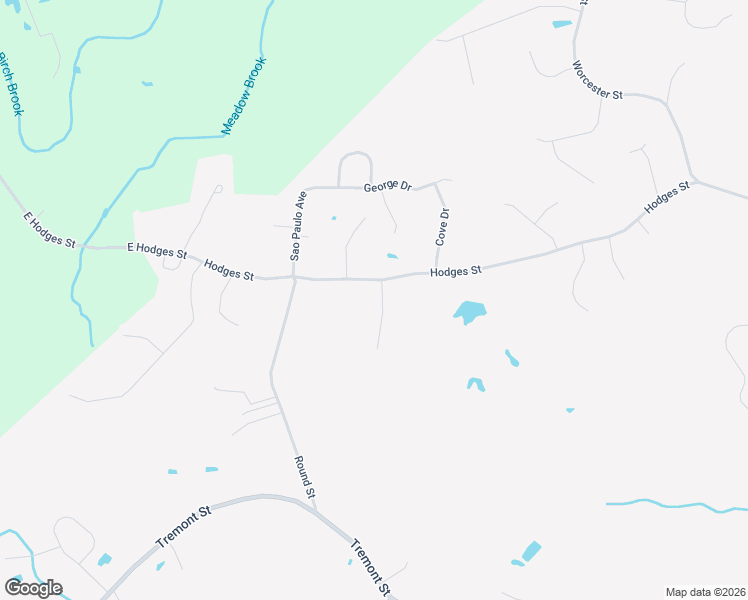 map of restaurants, bars, coffee shops, grocery stores, and more near 360 Hodges Street in Taunton