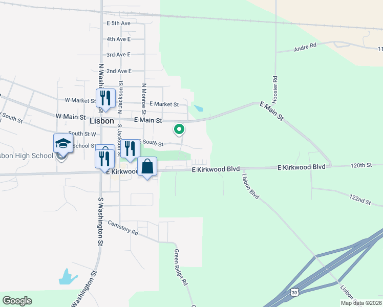 map of restaurants, bars, coffee shops, grocery stores, and more near 109 Alexander Avenue in Lisbon