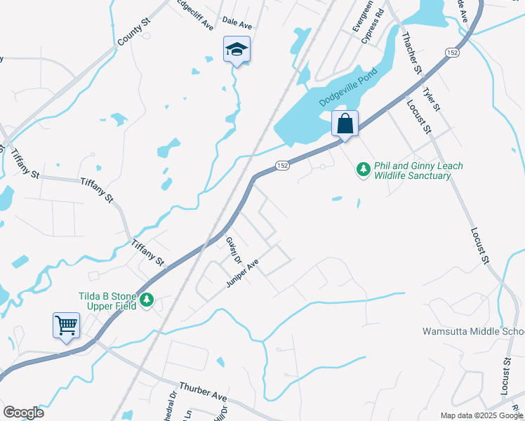 map of restaurants, bars, coffee shops, grocery stores, and more near 14 Henshaw Avenue in Attleboro