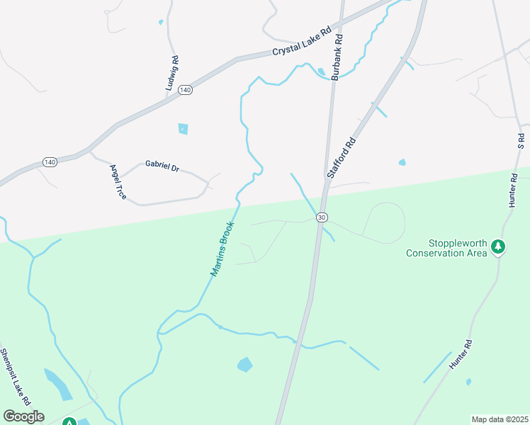 map of restaurants, bars, coffee shops, grocery stores, and more near 36 Willow Creek Drive in Tolland