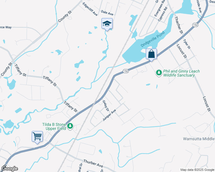 map of restaurants, bars, coffee shops, grocery stores, and more near 549 South Main Street in Attleboro