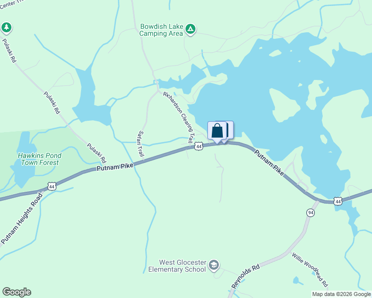 map of restaurants, bars, coffee shops, grocery stores, and more near 6 Lee's Lane in Glocester