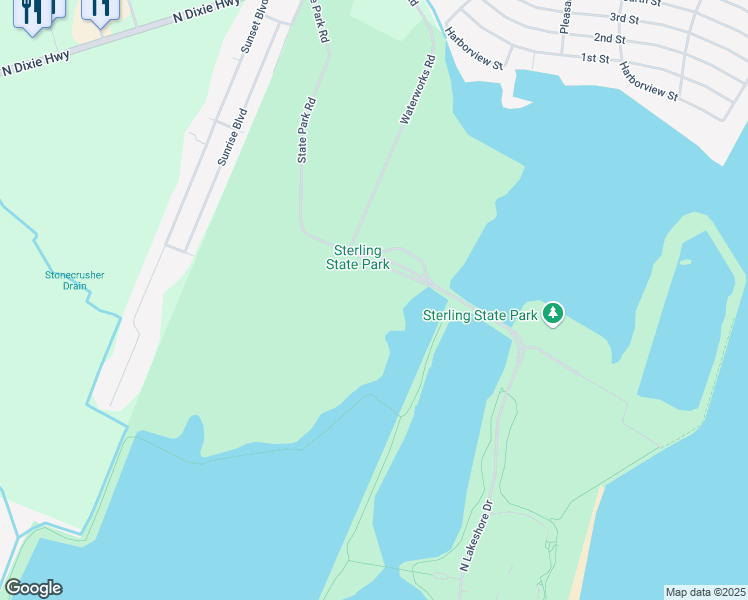 map of restaurants, bars, coffee shops, grocery stores, and more near 2800 State Park Road in Monroe
