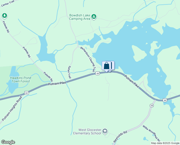 map of restaurants, bars, coffee shops, grocery stores, and more near 2461 Putnam Pike in Glocester