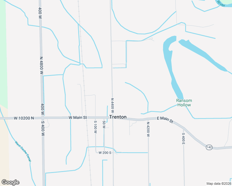 map of restaurants, bars, coffee shops, grocery stores, and more near 208 North 4400 West in Trenton