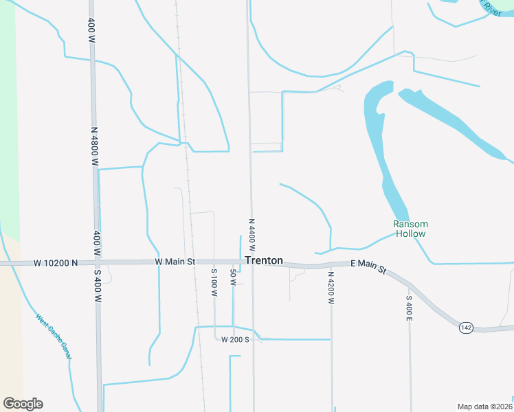 map of restaurants, bars, coffee shops, grocery stores, and more near 208 North 4400 West in Trenton