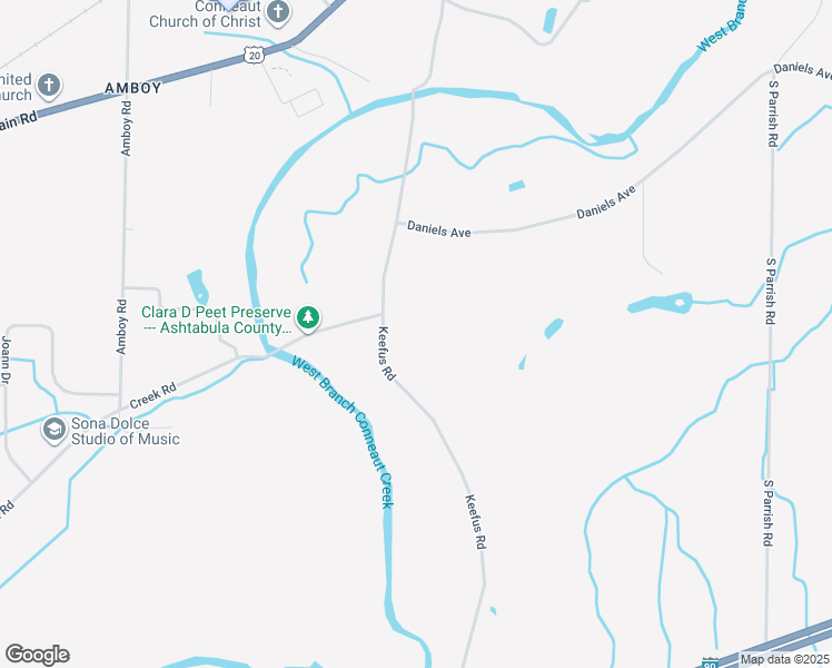 map of restaurants, bars, coffee shops, grocery stores, and more near 448 Keefus Rd in Conneaut