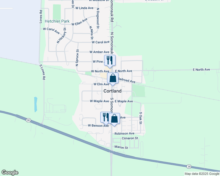 map of restaurants, bars, coffee shops, grocery stores, and more near in Cortland