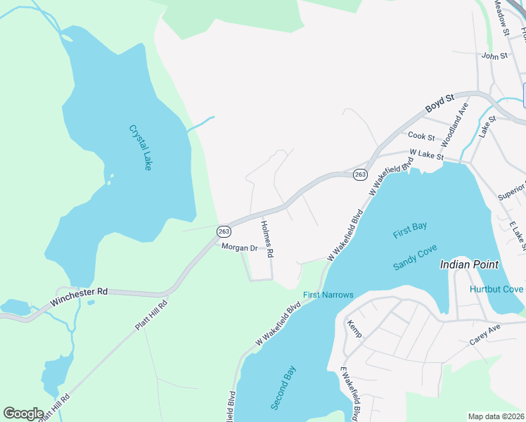 map of restaurants, bars, coffee shops, grocery stores, and more near 393 Winchester Road in Winsted