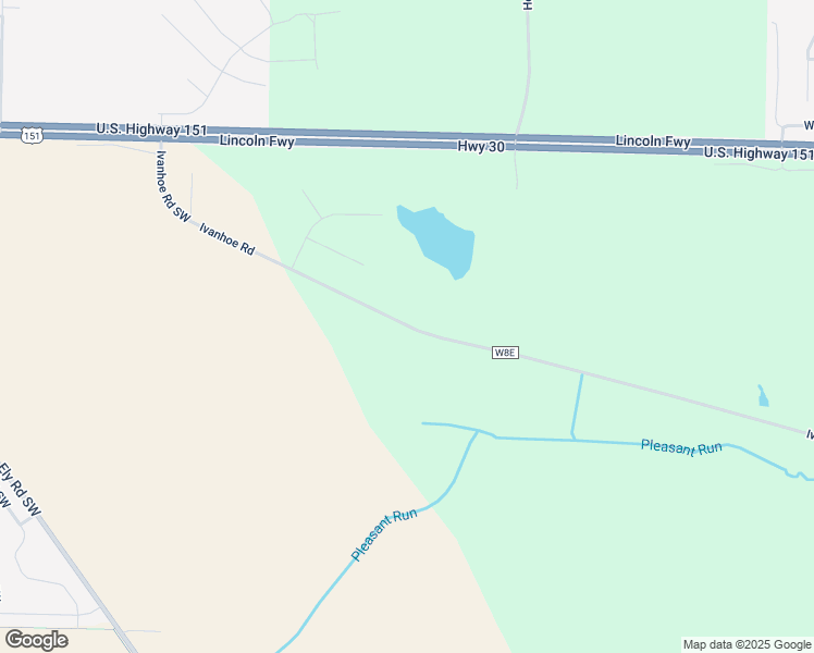 map of restaurants, bars, coffee shops, grocery stores, and more near County Trunk Road W8E in Cedar Rapids