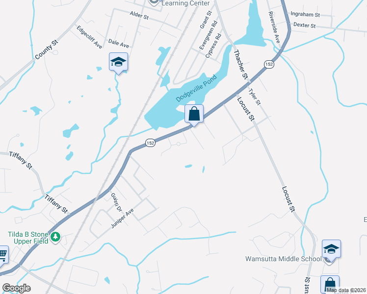 map of restaurants, bars, coffee shops, grocery stores, and more near 6 Dailey Street in Attleboro