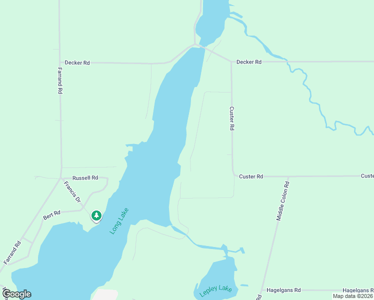 map of restaurants, bars, coffee shops, grocery stores, and more near 60432 Custer Valley Road in Colon