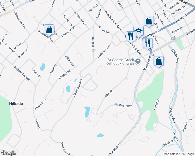 map of restaurants, bars, coffee shops, grocery stores, and more near 326 Loughran Court in Kingston